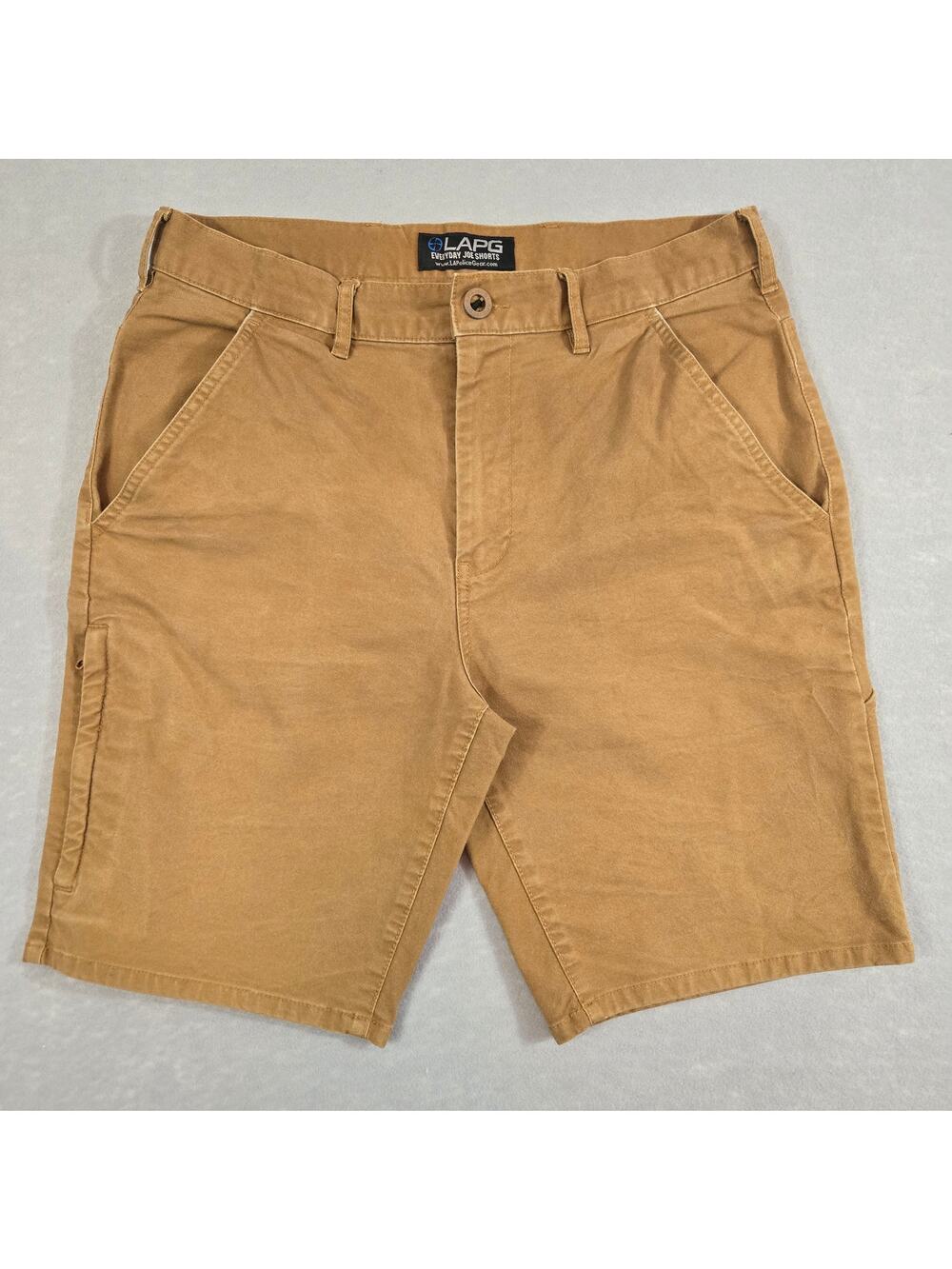 LA Police Gear Everyday Joe Men's Coyote Brown Cotton Stretch Shorts 30"W x 9"L